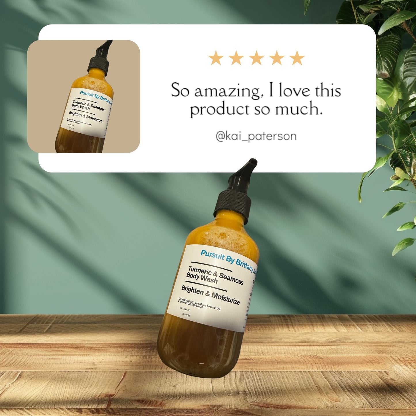 Turmeric kojic acid and sea moss body wash-8 0z