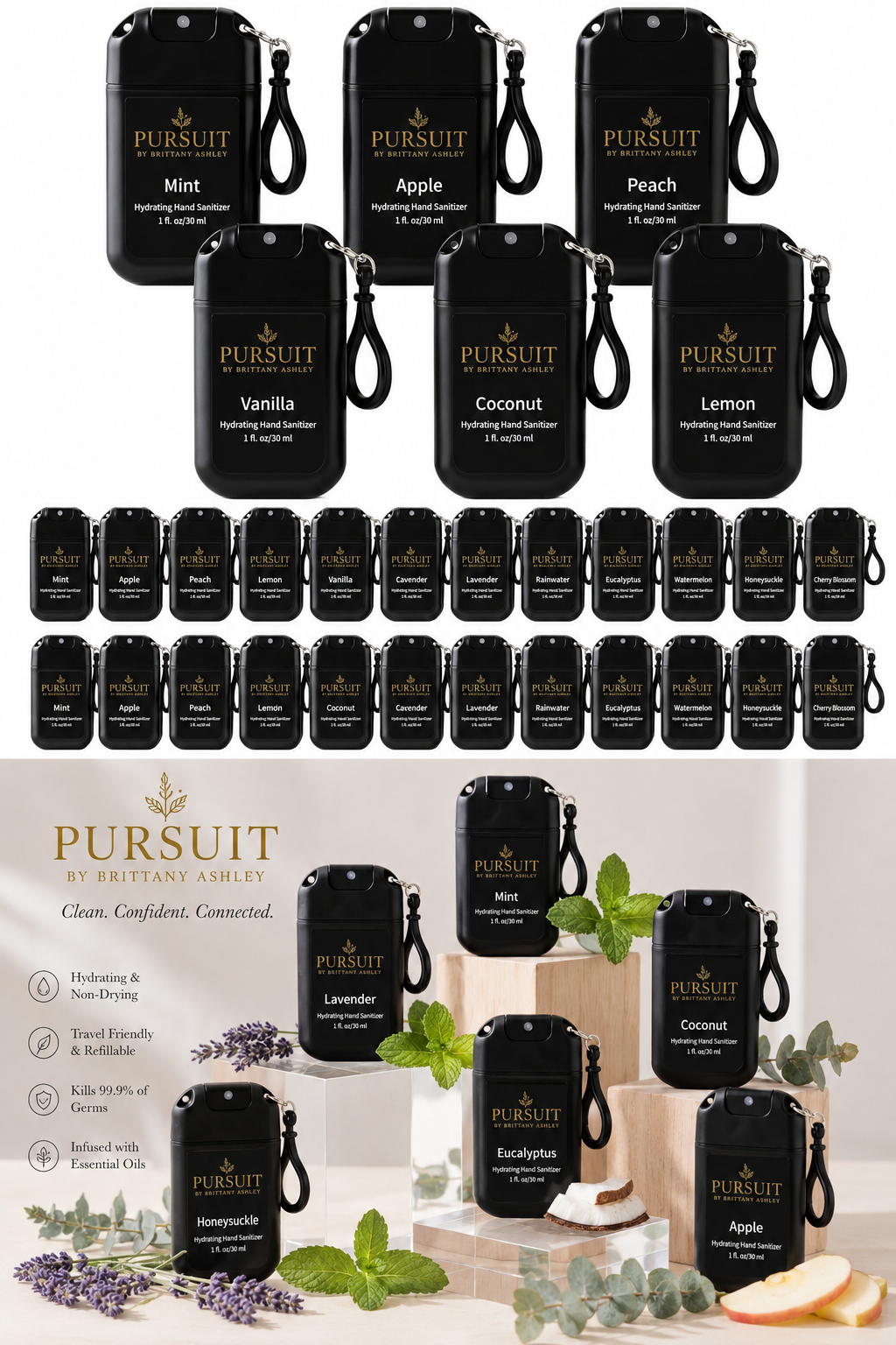 Pursuit By Brittany Ashley - Hand Sanitizer- 2 oz clip