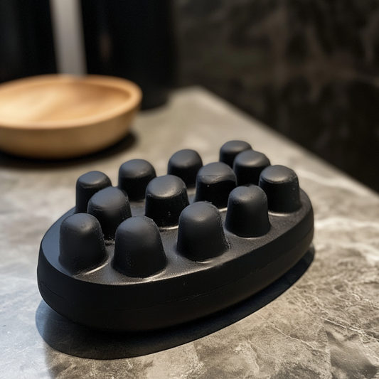 Activated Charcoal and Turmeric Massage Bar – Detoxify, Soothe & Revitalize