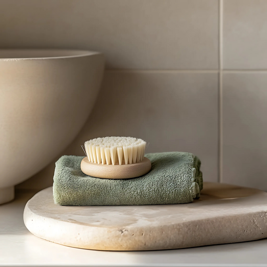 Bamboo Dry Bristle Scrubbing Brush – Exfoliate, Detox &amp; Revitalize Your Skin