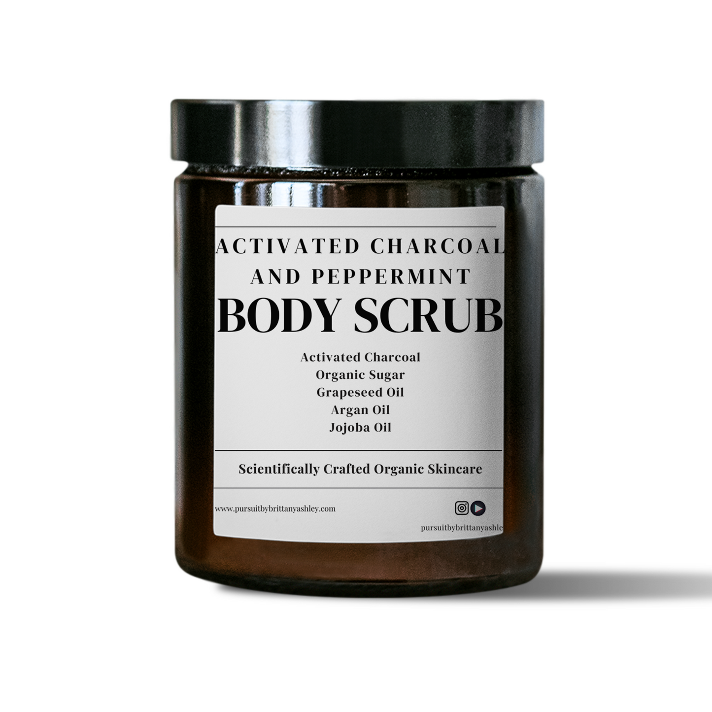 Activated Charcoal & Peppermint Body Scrub – Detox, Exfoliate & Invigorate