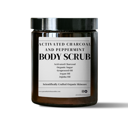 Activated Charcoal & Peppermint Body Scrub – Detox, Exfoliate & Invigorate