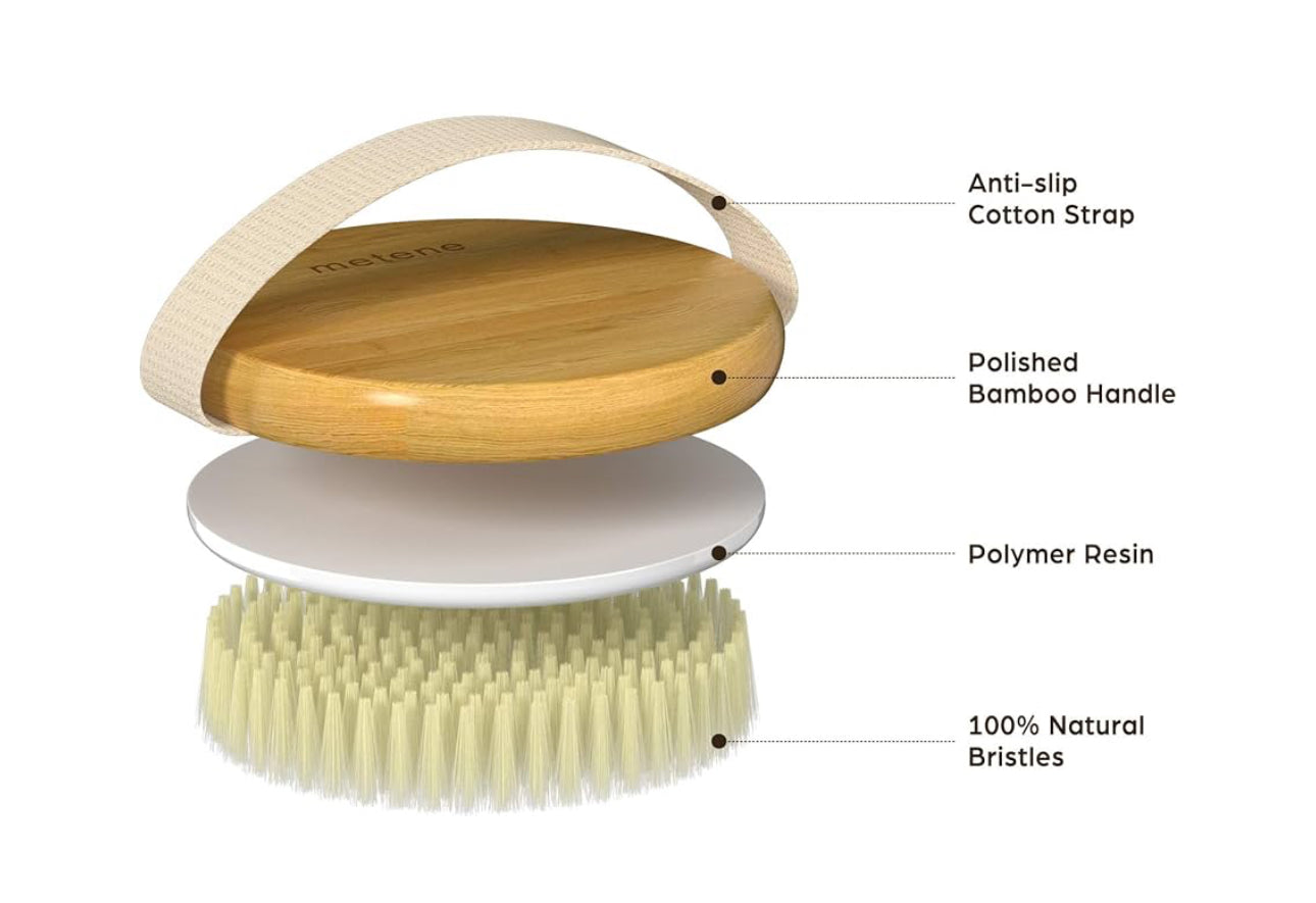 Bamboo Dry Bristle Scrubbing Brush – Exfoliate, Detox &amp; Revitalize Your Skin
