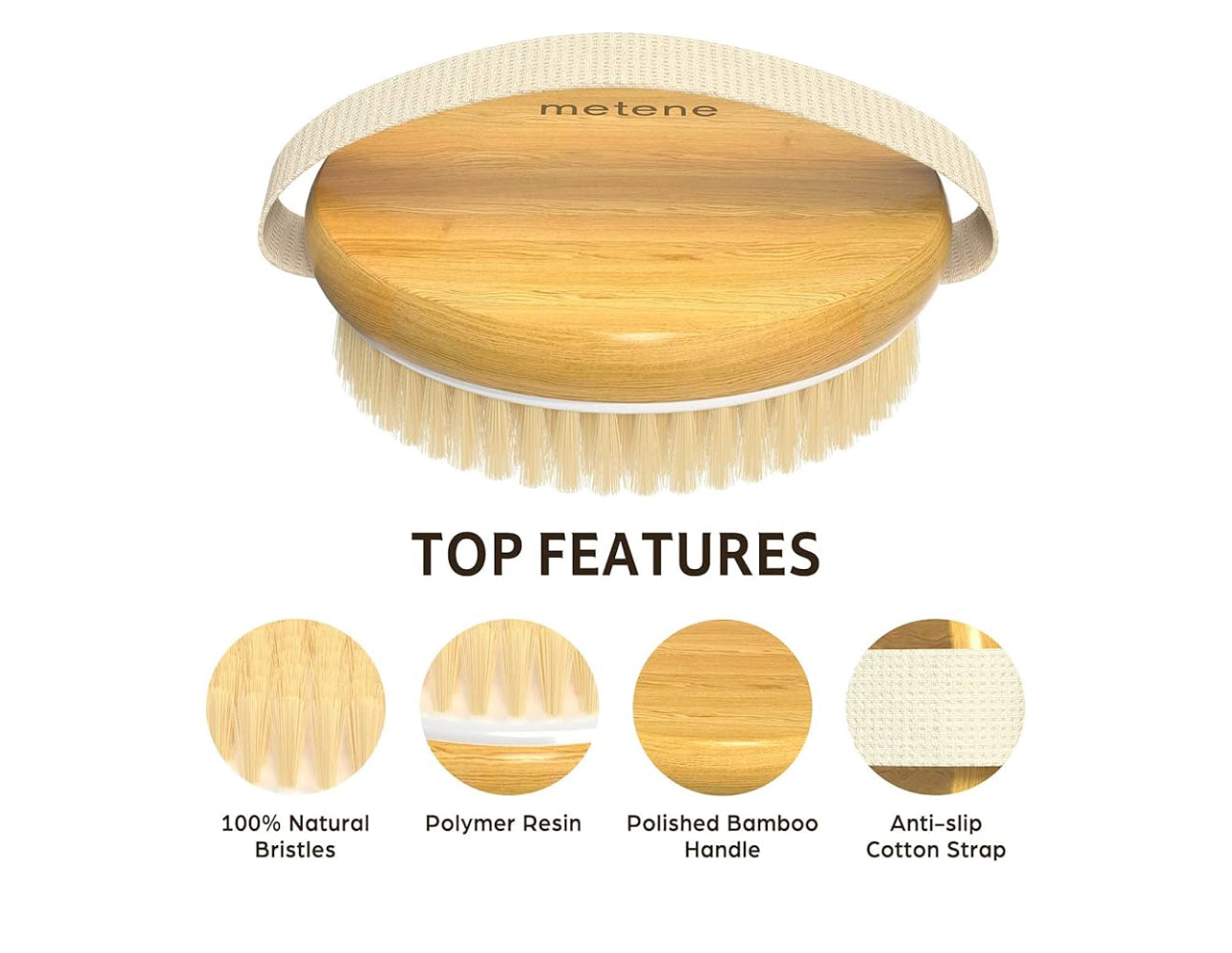 Bamboo Dry Bristle Scrubbing Brush – Exfoliate, Detox &amp; Revitalize Your Skin